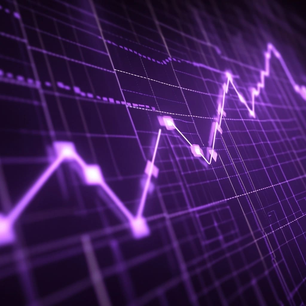 Gráfico bursátil en ascenso